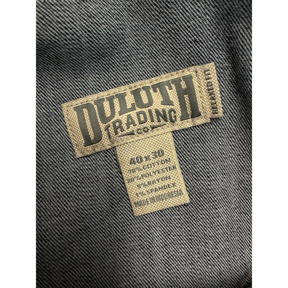 Duluth Ballroom Double Flex Jeans Men's 40x30 Blue Denim Relaxed Fit Dark Wash - Picture 3 of 10